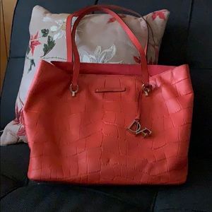DVF RED LEATHER BAG